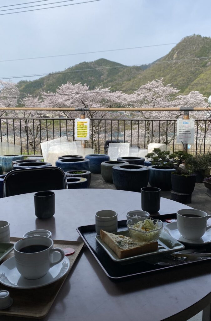 気候が良く、外で気持ちよくいただきました